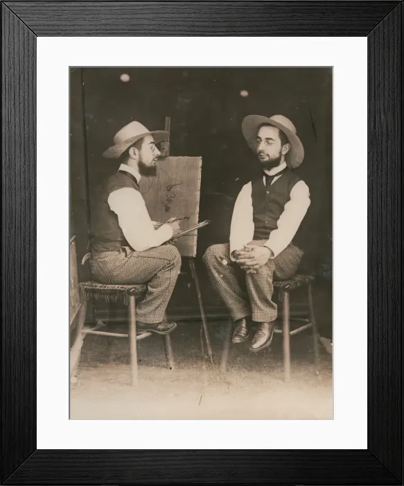 Framed Print : Lautrec paints Lautrec
