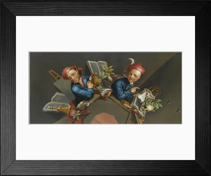 Framed Print : An anamorphic Trompe l Oeil with a Vanitas still life Framed Print : An anamorphic Trompe l Oeil with a Vanitas still life