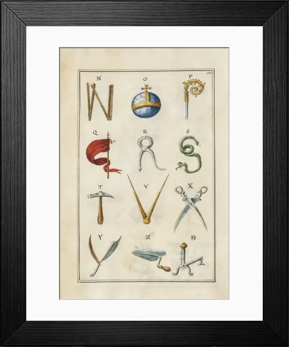Framed Print : Alphabet. Private Collection Framed Print : Alphabet. Private Collection
