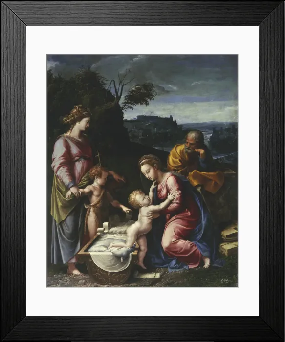 Framed Print : The Holy Family with the young John the Baptist and Saint Catherine Framed Print : The Holy Family with the young John the Baptist and Saint Catherine