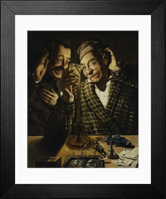 Framed Print : Gamblers by candlelight Framed Print : Gamblers by candlelight