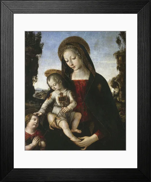 Framed Print : Virgin and child with John the Baptist as a Boy Framed Print : Virgin and child with John the Baptist as a Boy