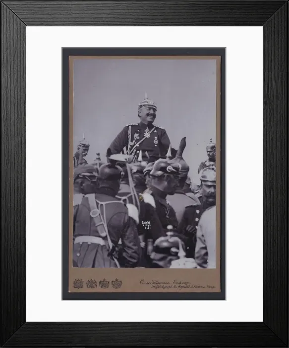 Framed Print : Kaiser Wilhelm II of Germany during Military Manoeuvres Framed Print : Kaiser Wilhelm II of Germany during Military Manoeuvres