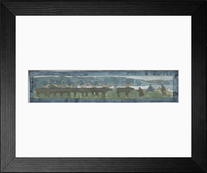 Framed Print : Reindeers. North Framed Print : Reindeers. North