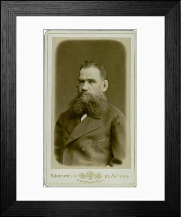 Framed Print : Portrait of the author Count Lev Nikolayevich Tolstoy (1828-1910) Framed Print : Portrait of the author Count Lev Nikolayevich Tolstoy (1828-1910)