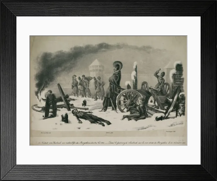 Framed Print : On the Banks of the Berezina River on 12 November 1812 Framed Print : On the Banks of the Berezina River on 12 November 1812
