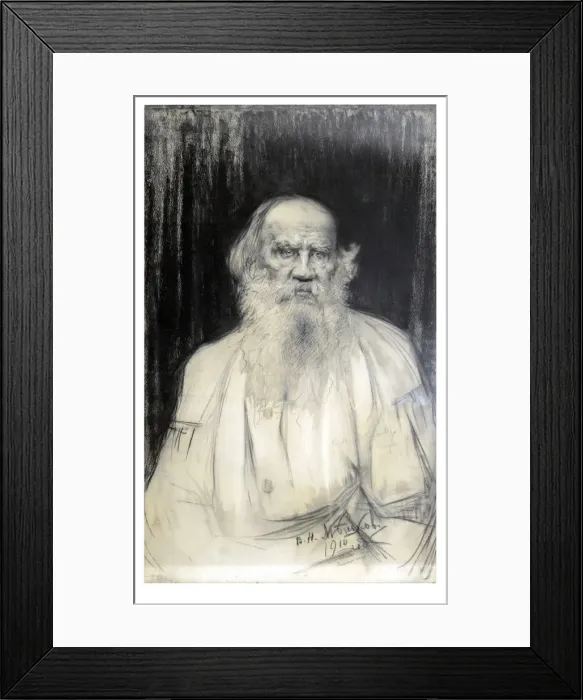 Framed Print : Portrait of the author Count Lev Nikolayevich Tolstoy (1828-1910)