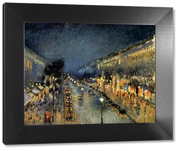 The Boulevard Montmartre at Night, 1897. Artist: Camille Pissarro