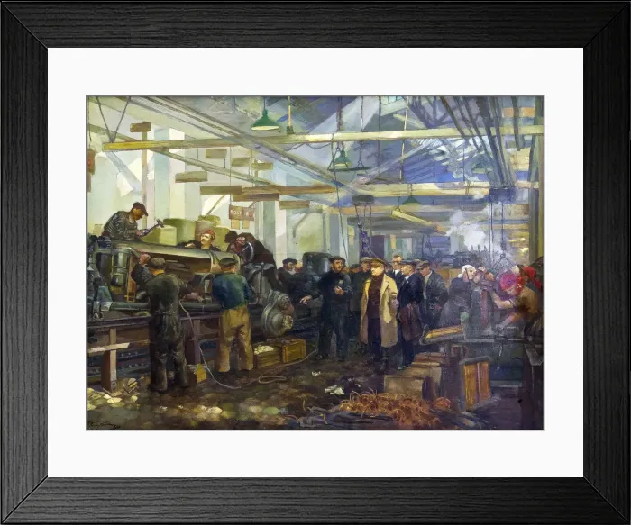 Framed Print : Kirov visiting the Putilov factory Framed Print : Kirov visiting the Putilov factory