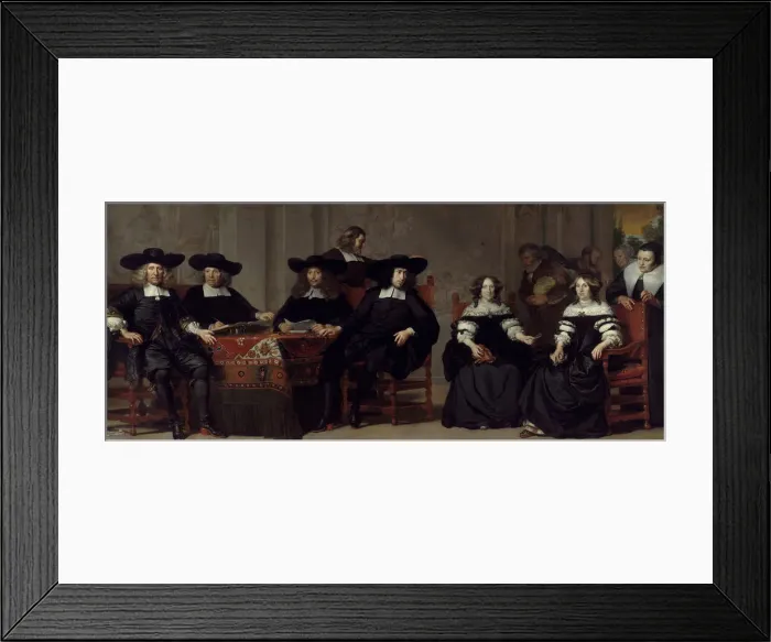 Framed Print : The governors and governesses of the Old Men and Womens home in Amsterdam Framed Print : The governors and governesses of the Old Men and Womens home in Amsterdam