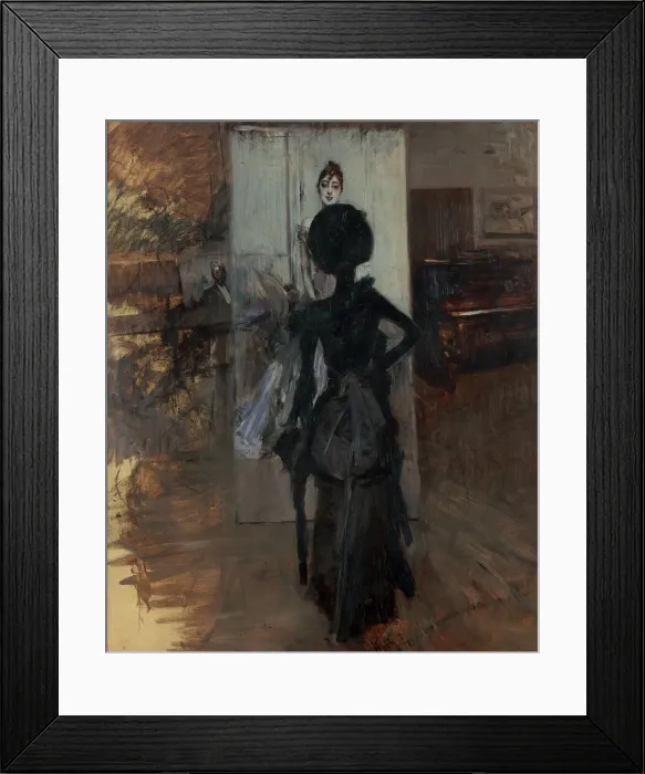 Framed Print : Woman in Black who Watches the Pastel of Signora Emiliana Concha de Ossa Framed Print : Woman in Black who Watches the Pastel of Signora Emiliana Concha de Ossa