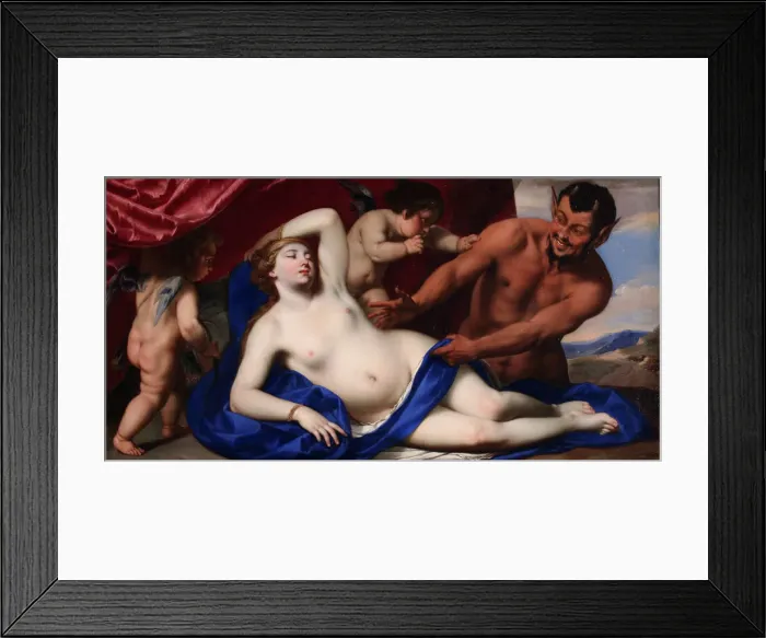 Framed Print : Sleeping Venus and Satyr Framed Print : Sleeping Venus and Satyr