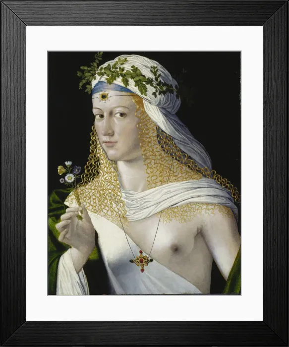 Framed Print : Idealized Portrait of a Courtesan as Flora Framed Print : Idealized Portrait of a Courtesan as Flora