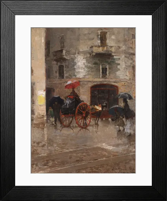 Framed Print : Rainy day in Milan Framed Print : Rainy day in Milan