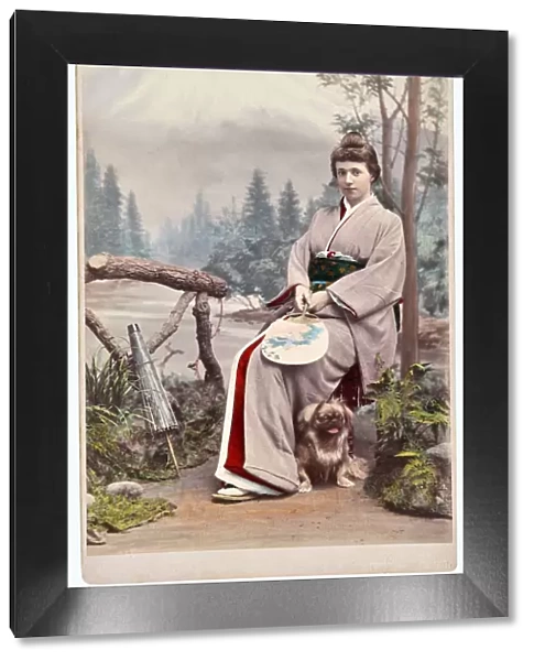 Infanta Adelgundes of Braganza (1858-1946) in Japanese clothing