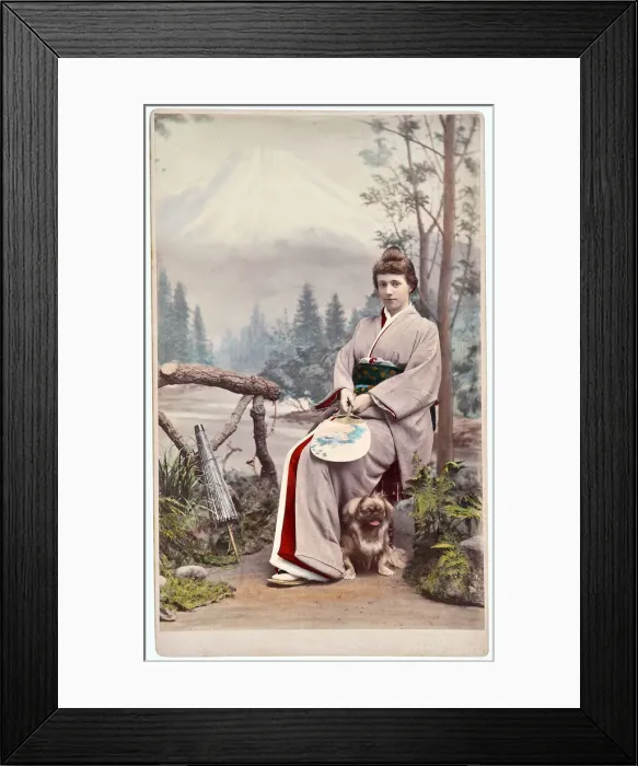 Framed Print : Infanta Adelgundes of Braganza (1858-1946) in Japanese clothing Framed Print : Infanta Adelgundes of Braganza (1858-1946) in Japanese clothing