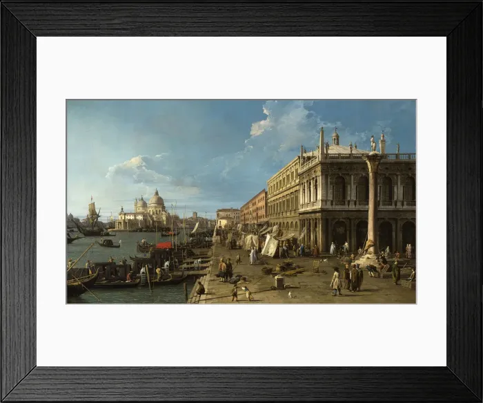 Framed Print : View of the Molo with the Palazzo della Zecca and the Column of Saint Theodore Framed Print : View of the Molo with the Palazzo della Zecca and the Column of Saint Theodore