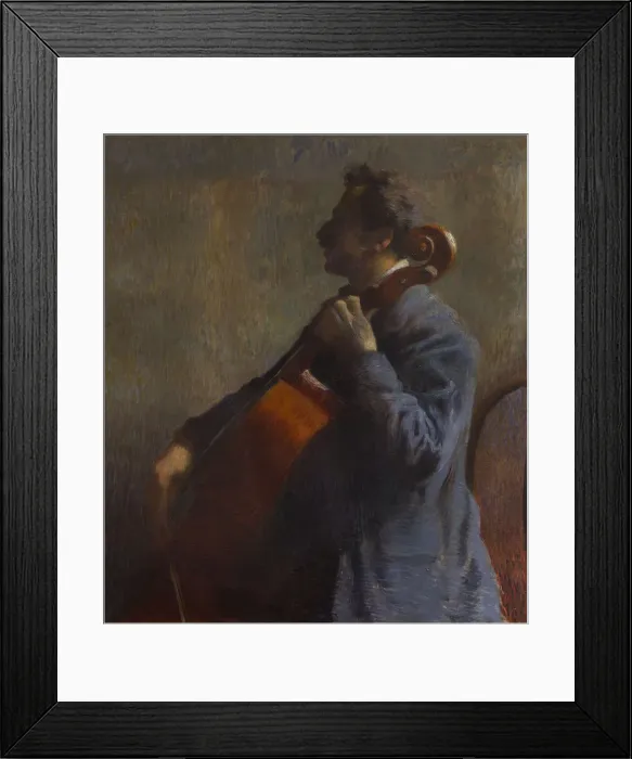 Framed Print : Cellist. Private Collection Framed Print : Cellist. Private Collection