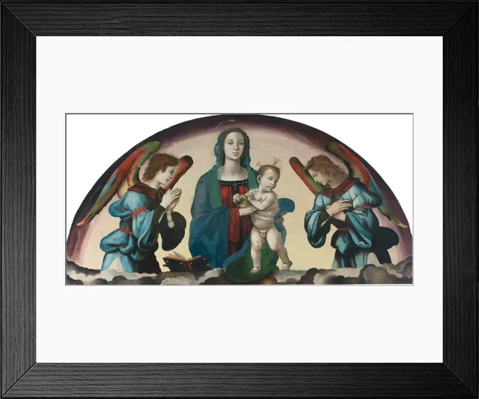 Framed Print : Virgin and Child with Angels Framed Print : Virgin and Child with Angels