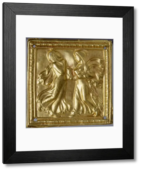Framed Print : Square plaque with dancers Framed Print : Square plaque with dancers
