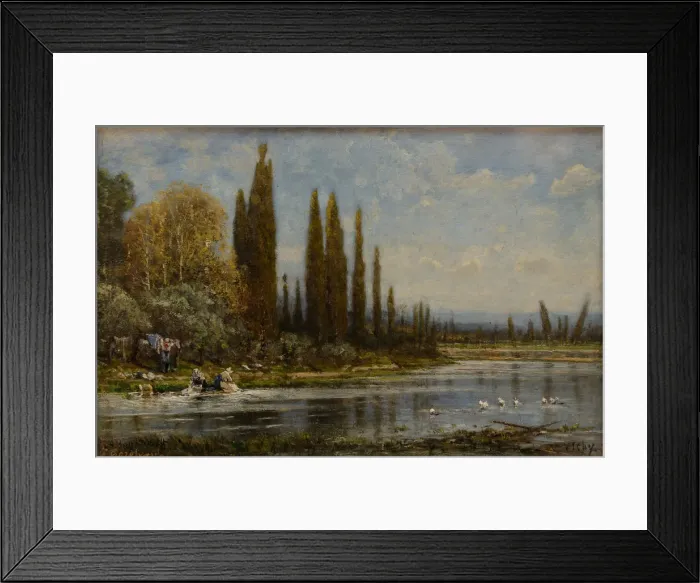 Framed Print : Washerwomen in Vichy Framed Print : Washerwomen in Vichy