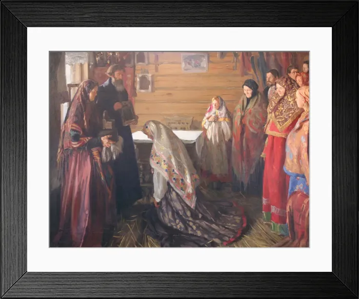 Framed Print : The old rite of blessing the bride in Murom Framed Print : The old rite of blessing the bride in Murom