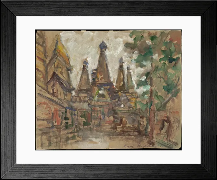 Framed Print : Stage design for the opera The Tsars Bride by N. Rimsky-Korsakov