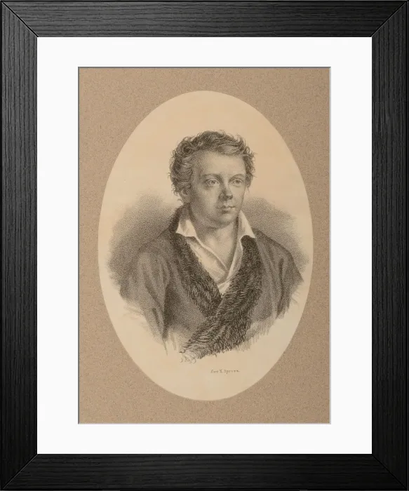 Framed Print : Portrait of the poet Nikolay Mikhailovich Yazykov (1803-1846) Framed Print : Portrait of the poet Nikolay Mikhailovich Yazykov (1803-1846)