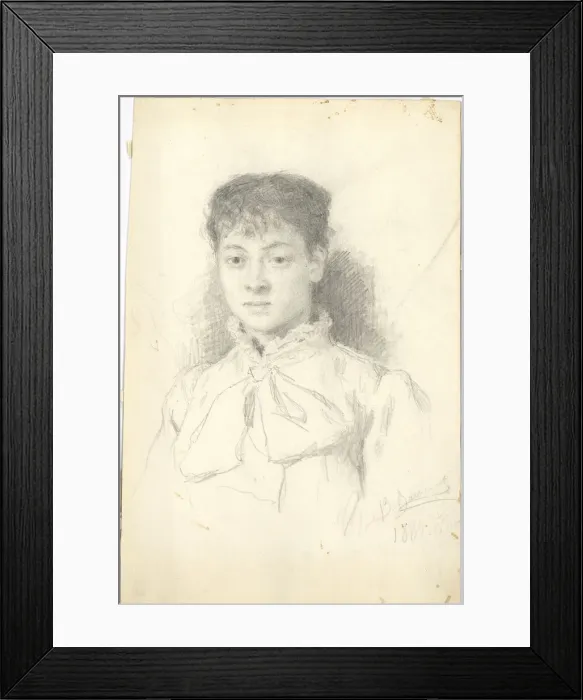Framed Print : Portrait of the artist Maria Yakunchikova (1870-1902) Framed Print : Portrait of the artist Maria Yakunchikova (1870-1902)