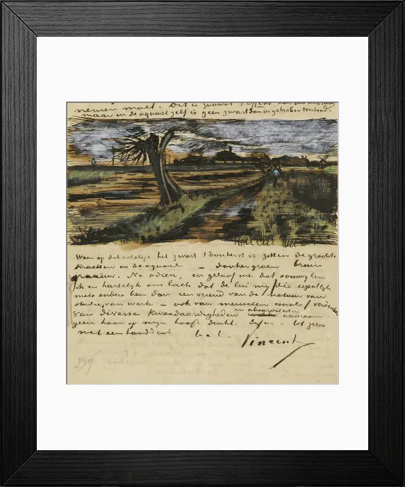 Framed Print : Pollard Willow. Letter to Theo van Gogh Framed Print : Pollard Willow. Letter to Theo van Gogh
