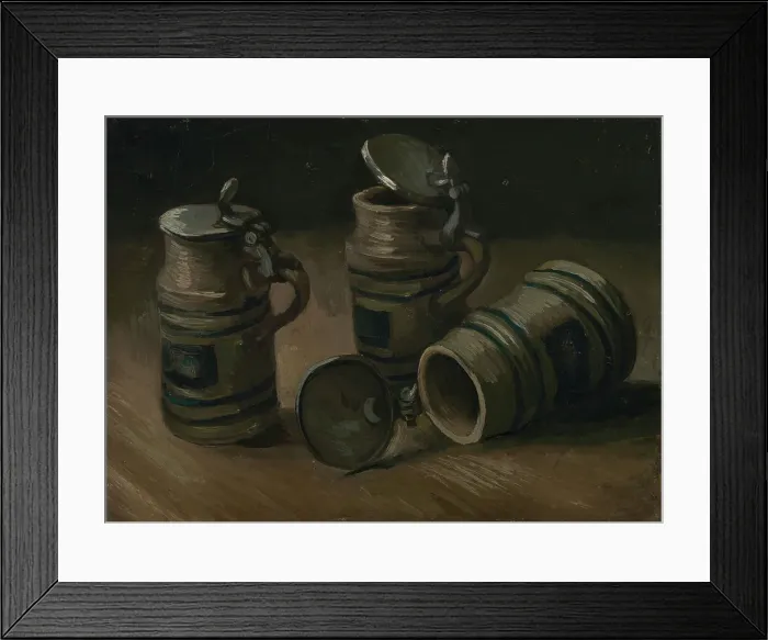 Framed Print : Beer Mugs. Found in the Collection of Van Gogh Museum, Amsterdam Framed Print : Beer Mugs. Found in the Collection of Van Gogh Museum, Amsterdam