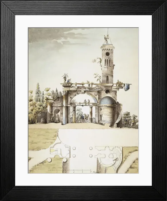 Framed Print : Project for the Ruins Pavilion in the Park at Tsarskoye Selo Framed Print : Project for the Ruins Pavilion in the Park at Tsarskoye Selo