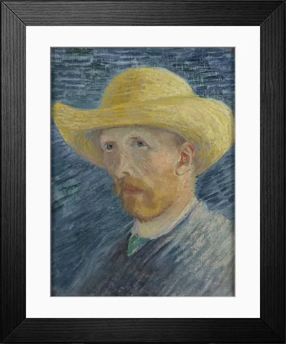 Framed Print : Self-Portrait with Straw Hat Framed Print : Self-Portrait with Straw Hat