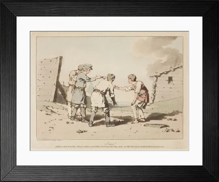 Framed Print : Boys playing Knucklebones (Babki) Framed Print : Boys playing Knucklebones (Babki)