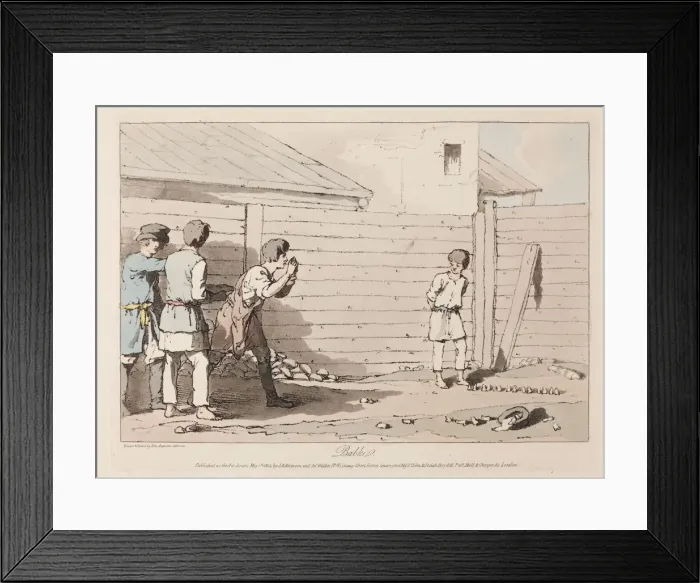 Framed Print : Gorodki Game Framed Print : Gorodki Game