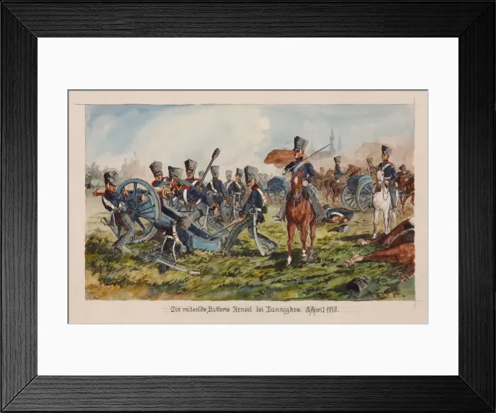 Framed Print : The Fight near Dannigkow on April 5, 1813 Framed Print : The Fight near Dannigkow on April 5, 1813