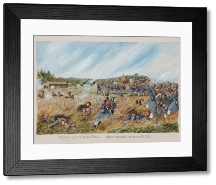Framed Print : The Battle near Ostrovno on 25 July 1812 Framed Print : The Battle near Ostrovno on 25 July 1812