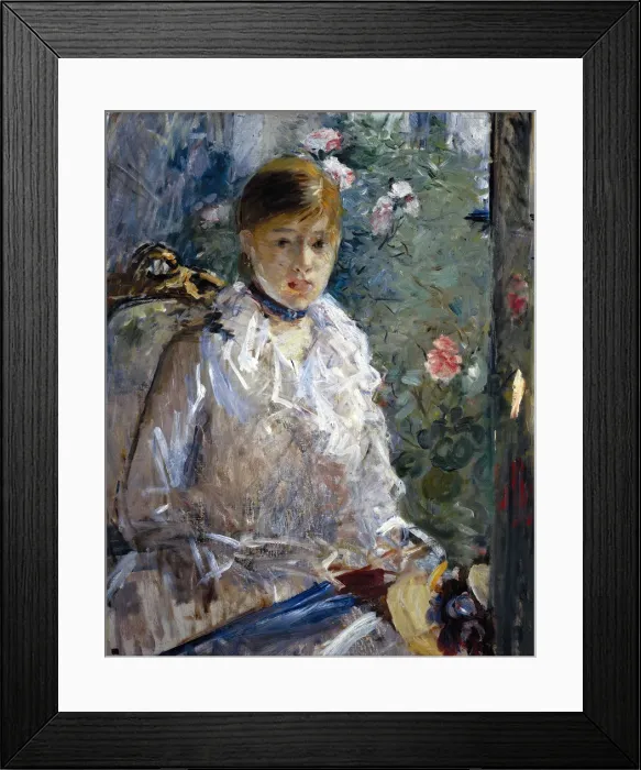 Framed Print : Young Woman at a Window or The Summer Framed Print : Young Woman at a Window or The Summer