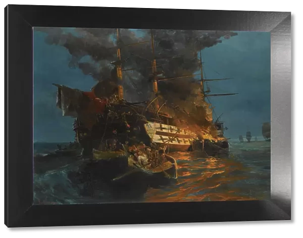 The Burning of the Ottoman frigate