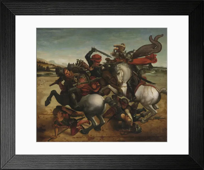 Framed Print : The Fight for the Standard from The Battle of Anghiari Framed Print : The Fight for the Standard from The Battle of Anghiari