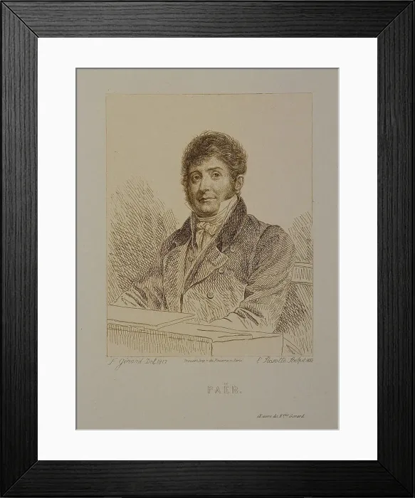 Framed Print : Portrait of the composer Ferdinando Paer (1771-1839) Framed Print : Portrait of the composer Ferdinando Paer (1771-1839)