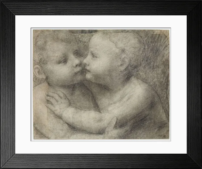 Framed Print : The Infants Christ and Saint John the Baptist Embracing Framed Print : The Infants Christ and Saint John the Baptist Embracing