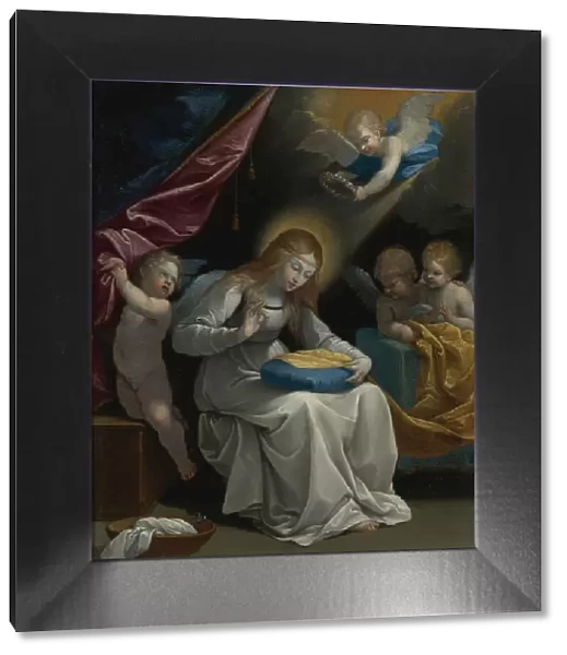 The Virgin Sewing, Accompanied By Four Angels (La Couseuse)