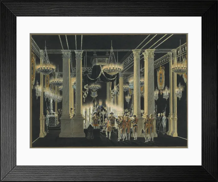 Framed Print : Chapelle Ardente of Charles Ferdinand d Artois, Duke of Berry in Louvre, February 1820 Framed Print : Chapelle Ardente of Charles Ferdinand d Artois, Duke of Berry in Louvre, February 1820