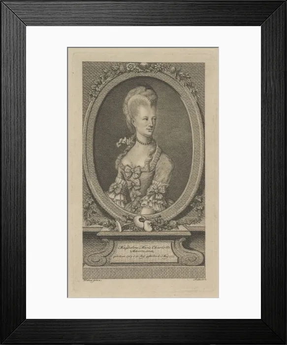 Framed Print : Marie Magdalene Charlotte Ackermann (1757-1775) Framed Print : Marie Magdalene Charlotte Ackermann (1757-1775)