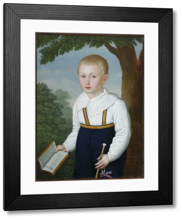 Framed Print : Portrait of Vasily Engelhardt (1814-1868) as child, with a book of Plutarch Framed Print : Portrait of Vasily Engelhardt (1814-1868) as child, with a book of Plutarch