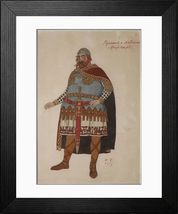 Framed Print : Costume design for the opera Ruslan and Lyudmila by M. Glinka Framed Print : Costume design for the opera Ruslan and Lyudmila by M. Glinka
