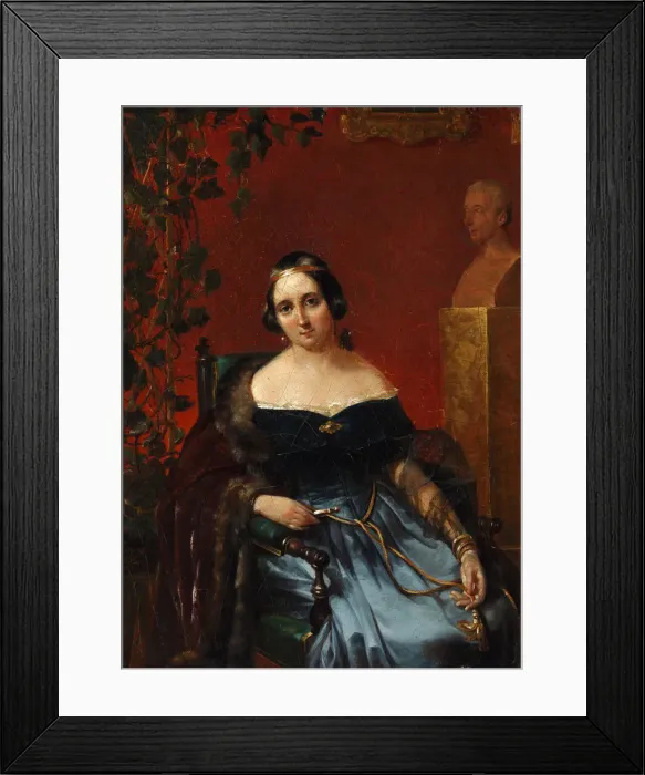 Framed Print : Portrait of Anna Alexeevna Andrault (1808-1888), nee Olenina Framed Print : Portrait of Anna Alexeevna Andrault (1808-1888), nee Olenina