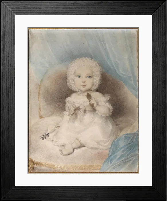 Framed Print : Portrait of a child with a Lorgnette Framed Print : Portrait of a child with a Lorgnette