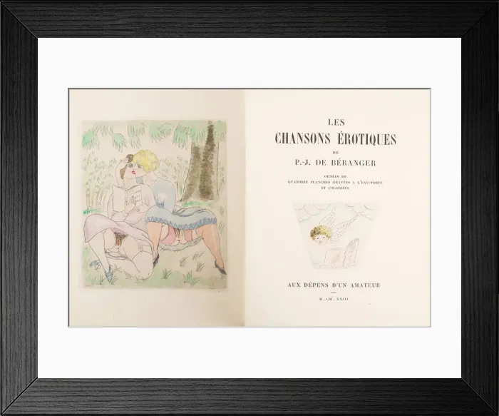 Framed Print : Frontispiece to Les chansons erotiques by Pierre-Jean de Beranger Framed Print : Frontispiece to Les chansons erotiques by Pierre-Jean de Beranger